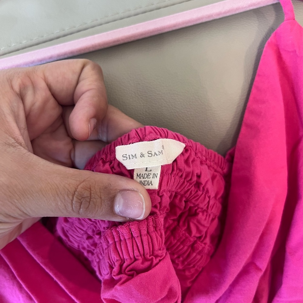 Pink Ruffled Crop Top - Picture 3 of 4